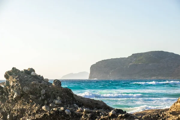 Olas Del Mar Playa Falasarna Creta — Foto de Stock