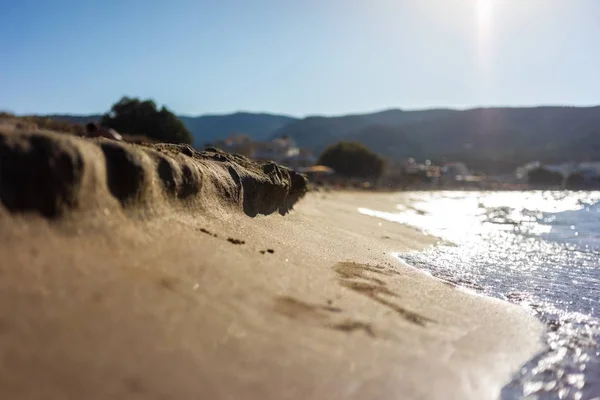 ギリシャのクレタ島ビーチの砂 — ストック写真