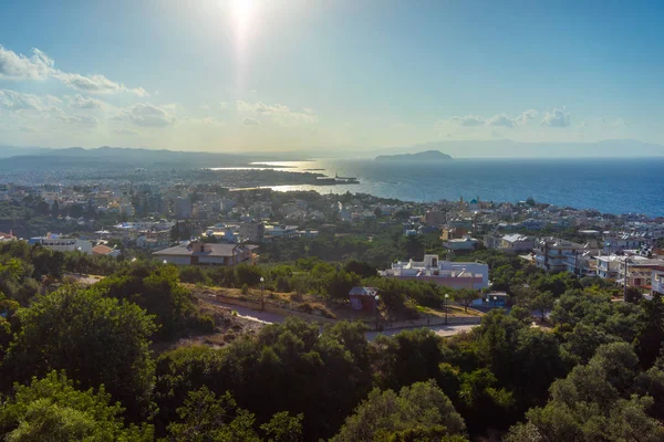 Grèce Canée Août 2018 Vue Ville Canée Depuis Une Route — Photo