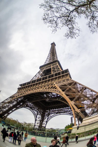 Paris Frankrike 2019 Eiffeltornet Soliga Vårdag Paris Frankrike — Stockfoto