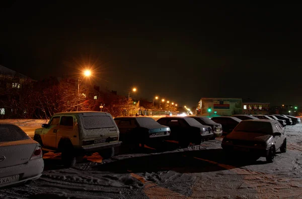 Vorkoeta Winter Ten Noorden Van Russische Federatie — Stockfoto