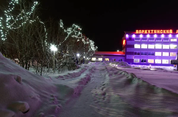 Vorkuta Kış Kuzeyinde Rusya Federasyonu — Stok fotoğraf