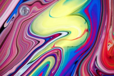 Akrilik boya, mermer etkisi fantastik lekeleri.