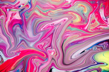 Akrilik boya, mermer etkisi fantastik lekeleri.