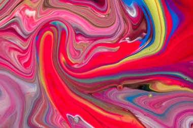 Akrilik boya, mermer etkisi fantastik lekeleri.