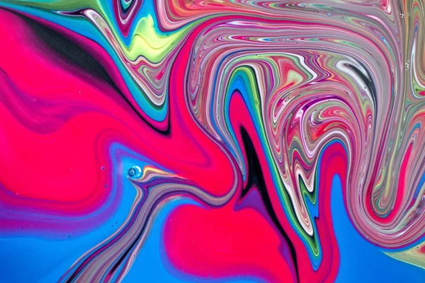 Абстрактный разноцветный фон. Акриловая текстура с мраморным узором. Обои. Смешиваю краски. Современное искусство. — стоковое фото