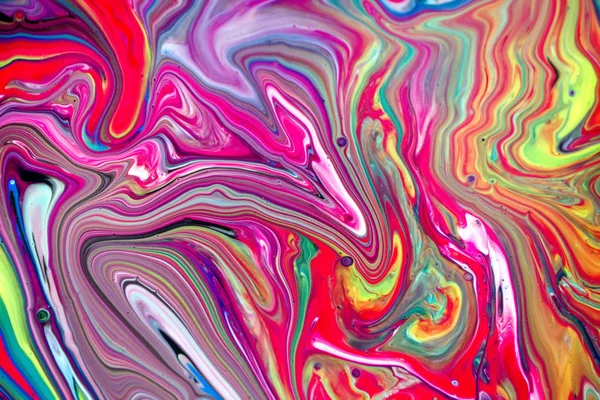Abstrakte mehrfarbige Farbe Hintergrund. Acryl-Textur mit Marmormuster. Tapete. Mischen von Farben. Moderne Kunst. — Stockfoto
