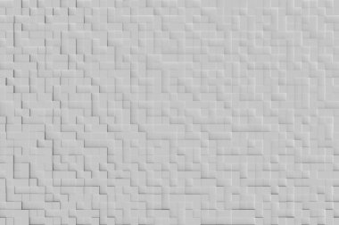 Siyah ve beyaz Soyut 3d geometrik küp arka plan tasarım deseni