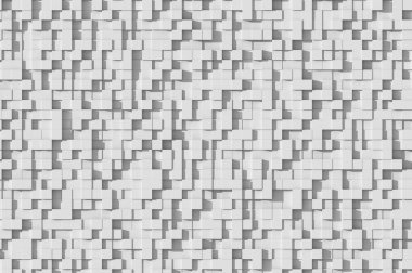 Soyut Beyaz veya gri 3d geometrik küçük küp arka plan tasarım deseni güneş ışığı
