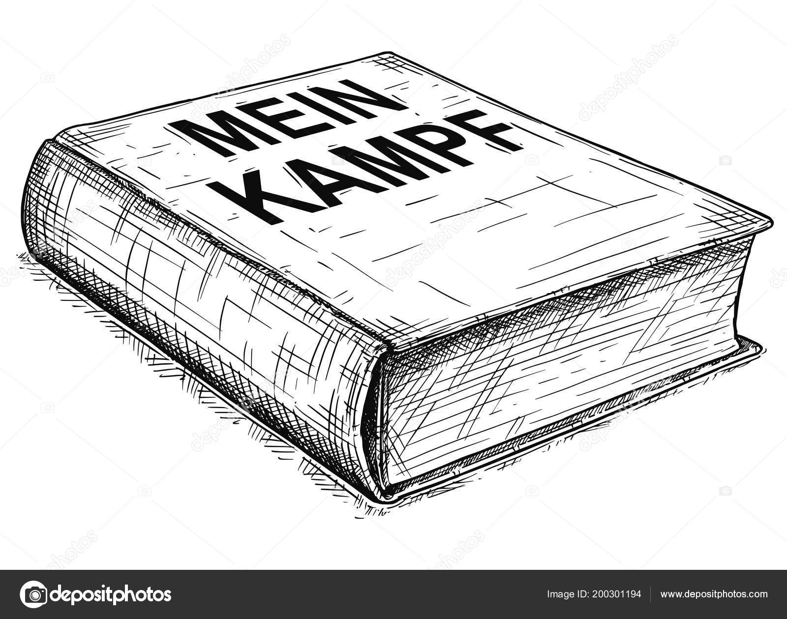 アドルフ ・ ヒトラーの我が闘争の本のベクトル芸術の描画イラスト ストックベクター ©ursus@zdeneksasek.com 200301194