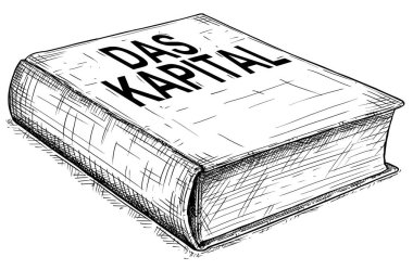 Vector Artistic Drawing Illustration of Book of Karl Marx - Das Kapital clipart