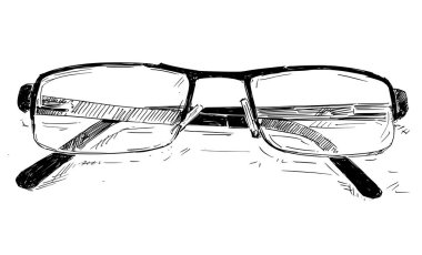 Vektör kroki çizim çizim gözlük