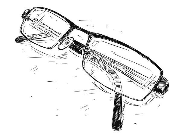 Vektorskizze Zeichnung Illustration der Brille — Stockvektor