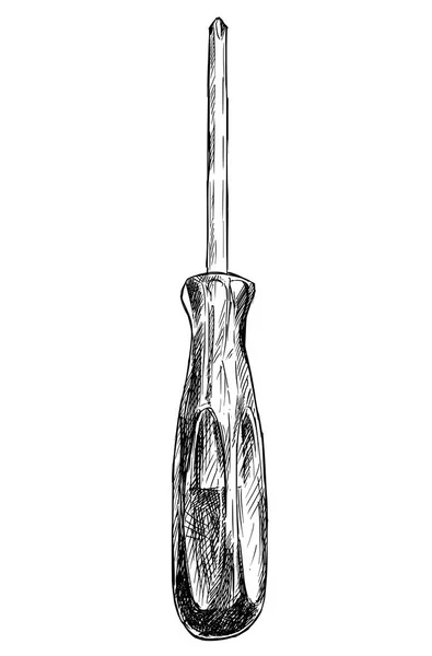 Векторная художественная иллюстрация отвертки — стоковый вектор