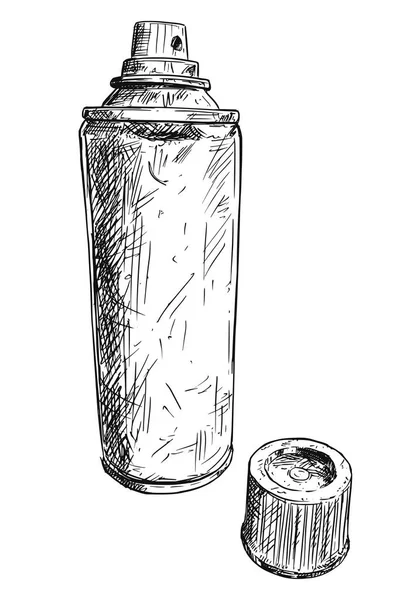 Vector Sketch Drawing Illustration of Oil Spray - Stok Vektor