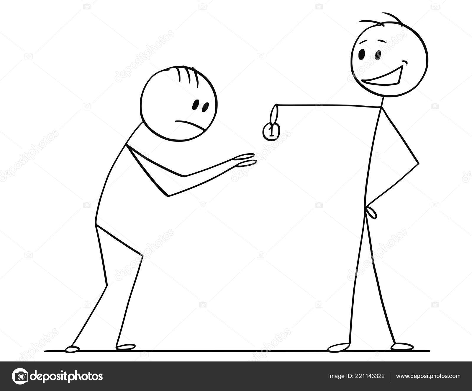 Cartoon Of Haughty Arrogant Man Or Businessman Giving One Coin To Beggar Or Supplicant Vector Image By C Ursus Zdeneksasek Com Vector Stock Cartoon Of Haughty Arrogant Man Or Businessman Giving One Coin To Beggar Or Supplicant Vector Image By C Ursus Zdeneksasek Com Vector Stock