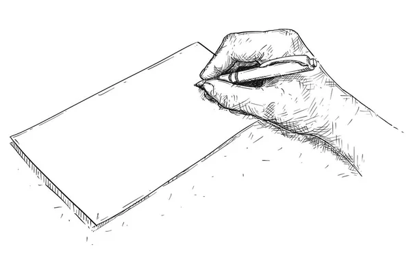 Disegno artistico vettoriale Illustrazione della scrittura a mano su carta — Vettoriale Stock