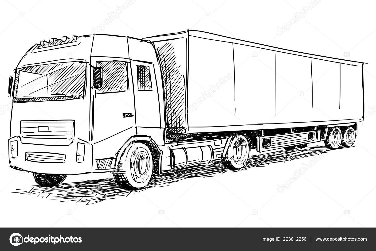 como desenha um caminhão