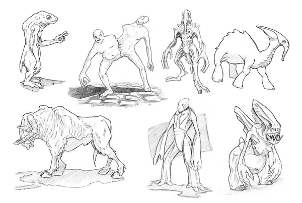 Conjunto de vetores de desenhos animados 01 de monstros de dinossauros  antigos vetor(es) de stock de ©ursus@zdeneksasek.com 144844385