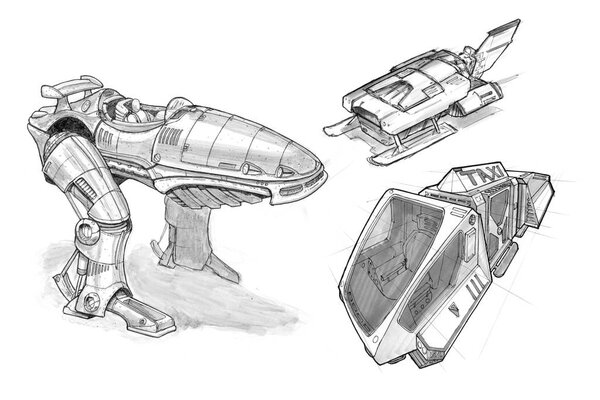 Комплект различных видов транспорта Чернила концепт художественных проектов
