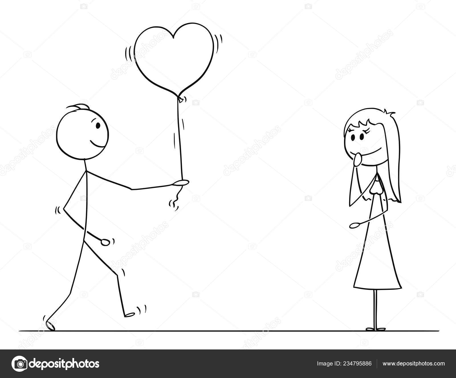 Stick Character Cartoon Of Loving Man Or Boy Giving Balloon Heart To Woman Or Girl On Date Stock Vector Image By C Ursus Zdeneksasek Com Stick Character Cartoon Of Loving Man Or Boy Giving Balloon Heart To Woman Or Girl On Date Stock Vector Image By C Ursus Zdeneksasek Com