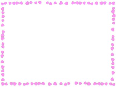 Sevgililer günü soyut küçük pembe kalpler beyaz zemin üzerine yapılmış 3d arka plan çerçeve