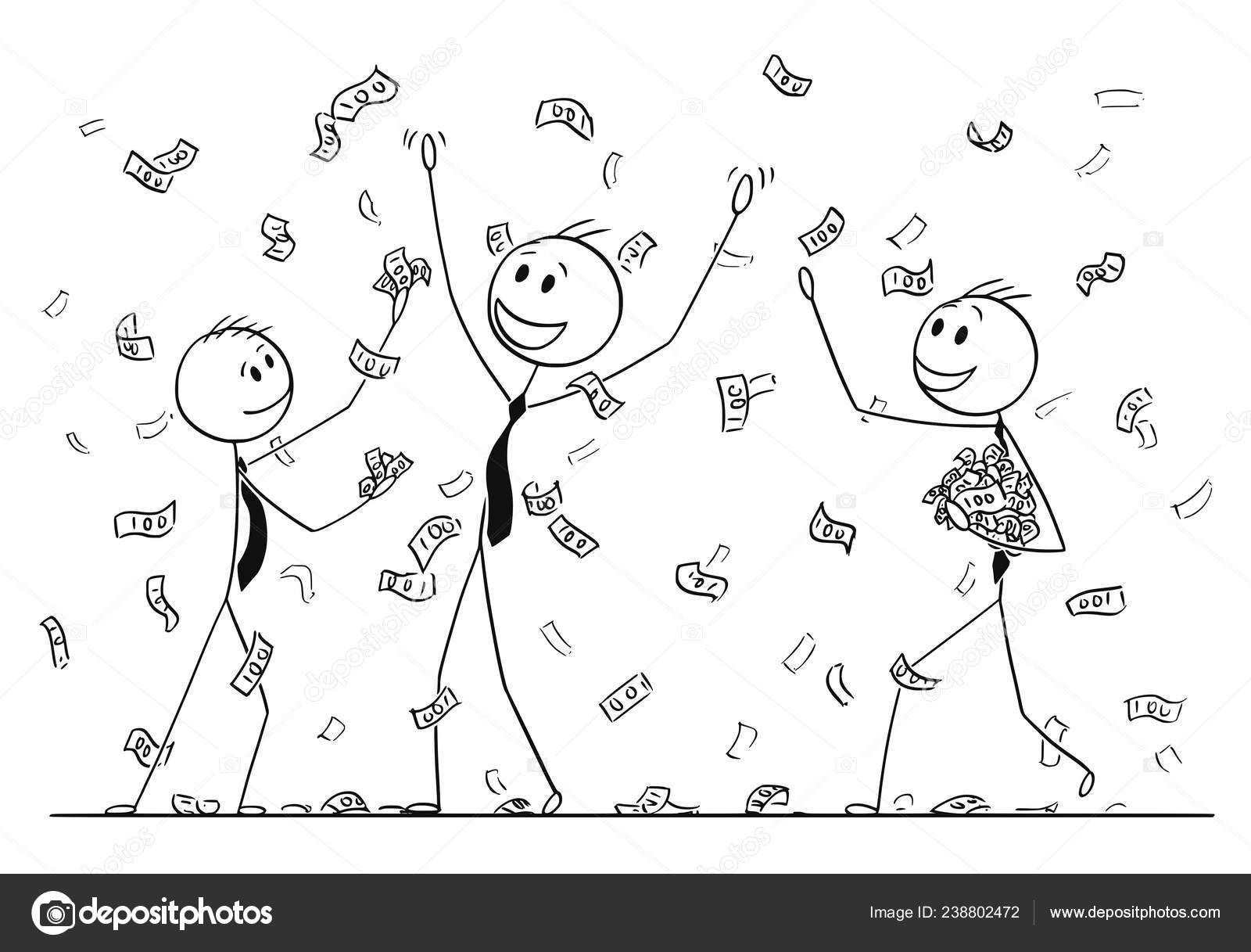 하늘에서 떨어지는 실업가의 그룹의 개념적 그림을 그리는 성공의은 스톡 벡터 - ©ursus@zdeneksasek.com 238802472, image size:1600x1217