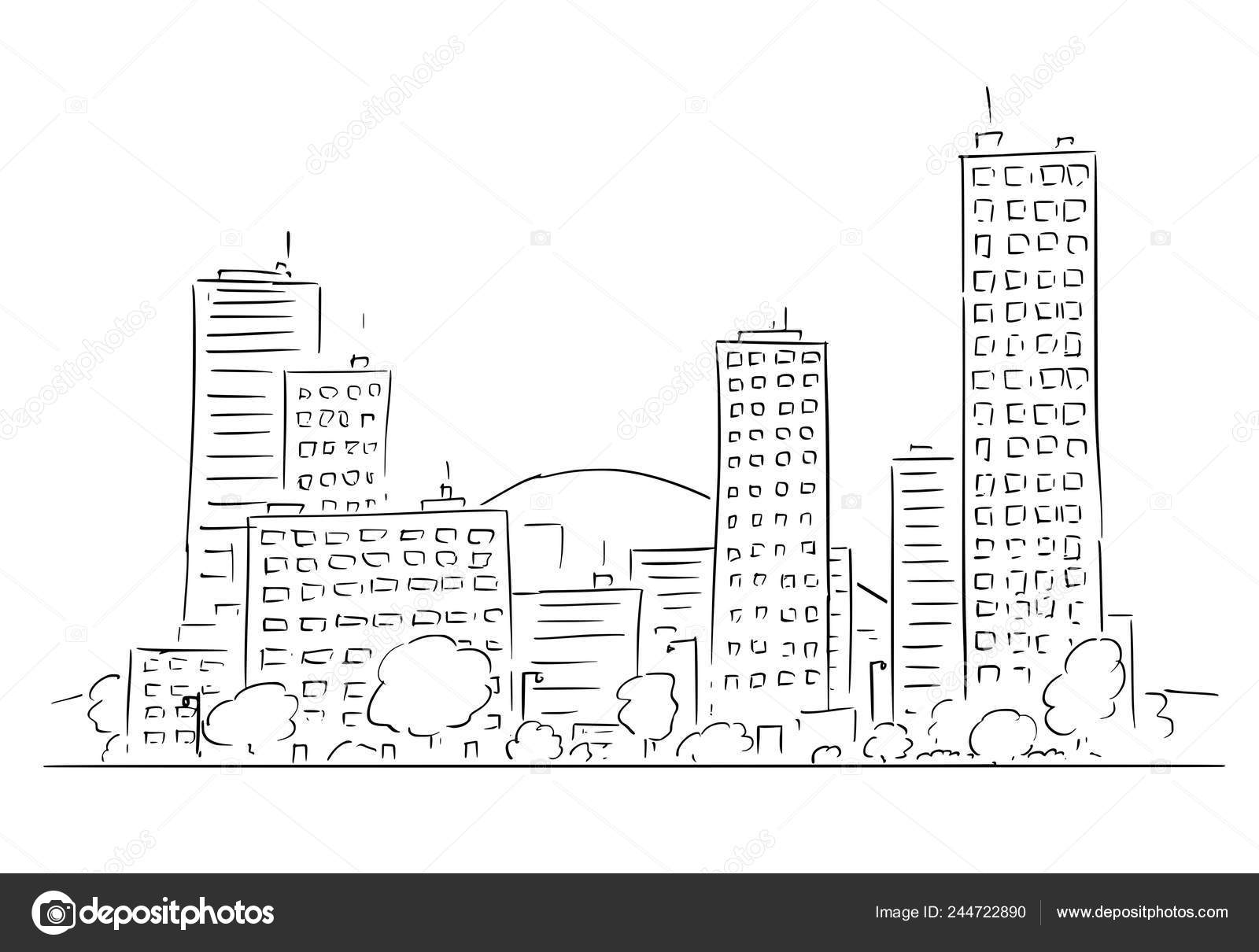 Cartoon Drawing of Cityscape from Modern City Buildings Stock Vector Image by ©ursus@ #244722890 Cartoon Drawing of Cityscape from Modern City Buildings Stock Vector Image by ©ursus@ #244722890