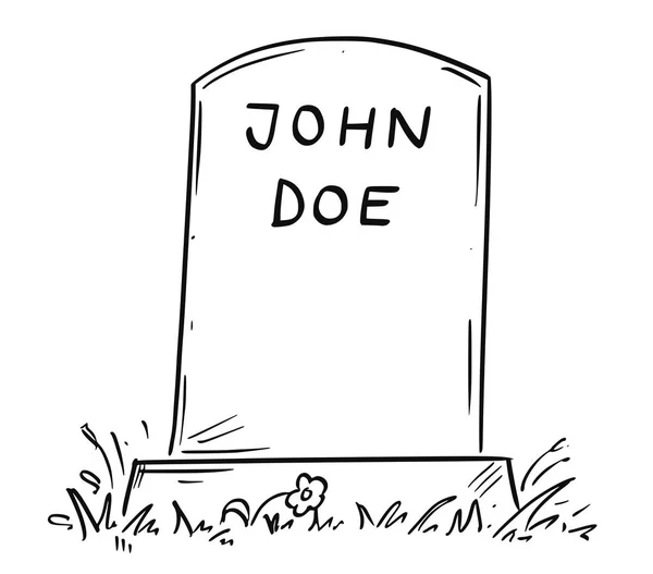 Bilinmeyen John Doe kaldırma işareti karikatür çizimi — Stok Vektör