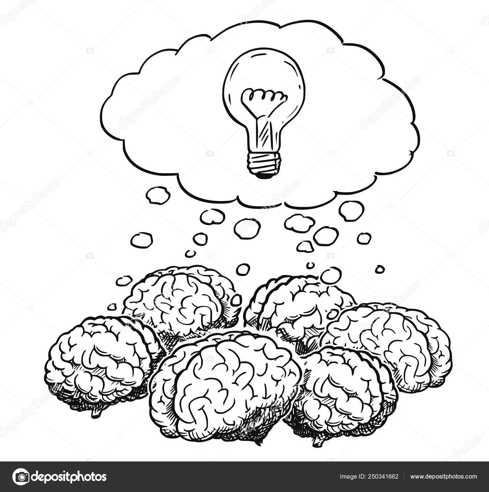 Cartoon of Group of Human Brains Thinking Together During Brainstorming Stock Vector Image by ©ursus@ #250341662 Cartoon of Group of Human Brains Thinking Together During Brainstorming Stock Vector Image by ©ursus@ #250341662