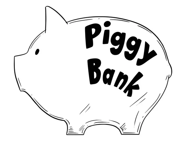 Finans metafor olarak Piggy Bankası vektör çizimi — Stok Vektör