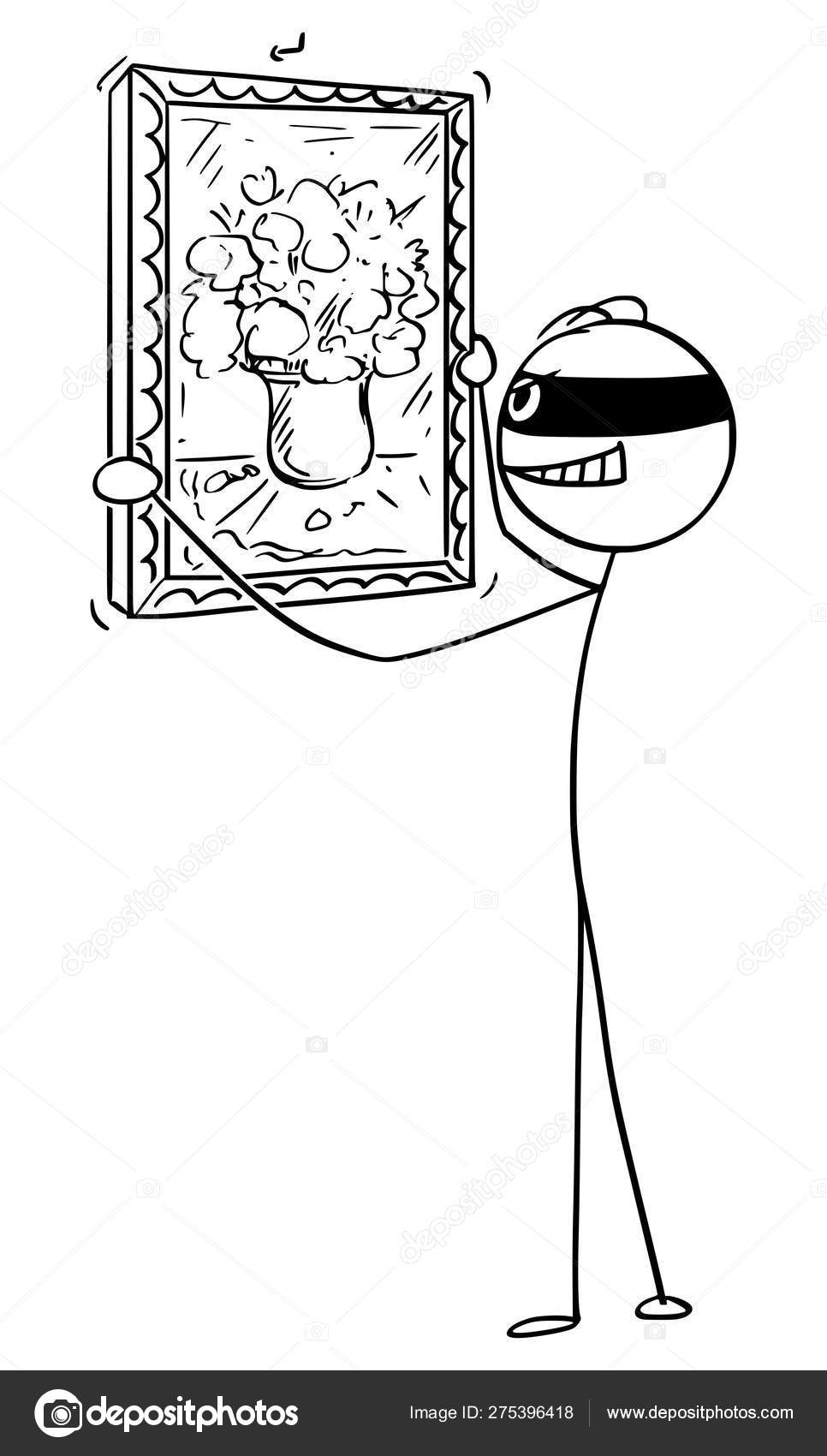 Ladrão Com Saco De Dinheiro. Criminoso Engraçado Com Máscara Negra.  Ilustração do Vetor - Ilustração de ilegal, cartoon: 230570437, image size:966x1700