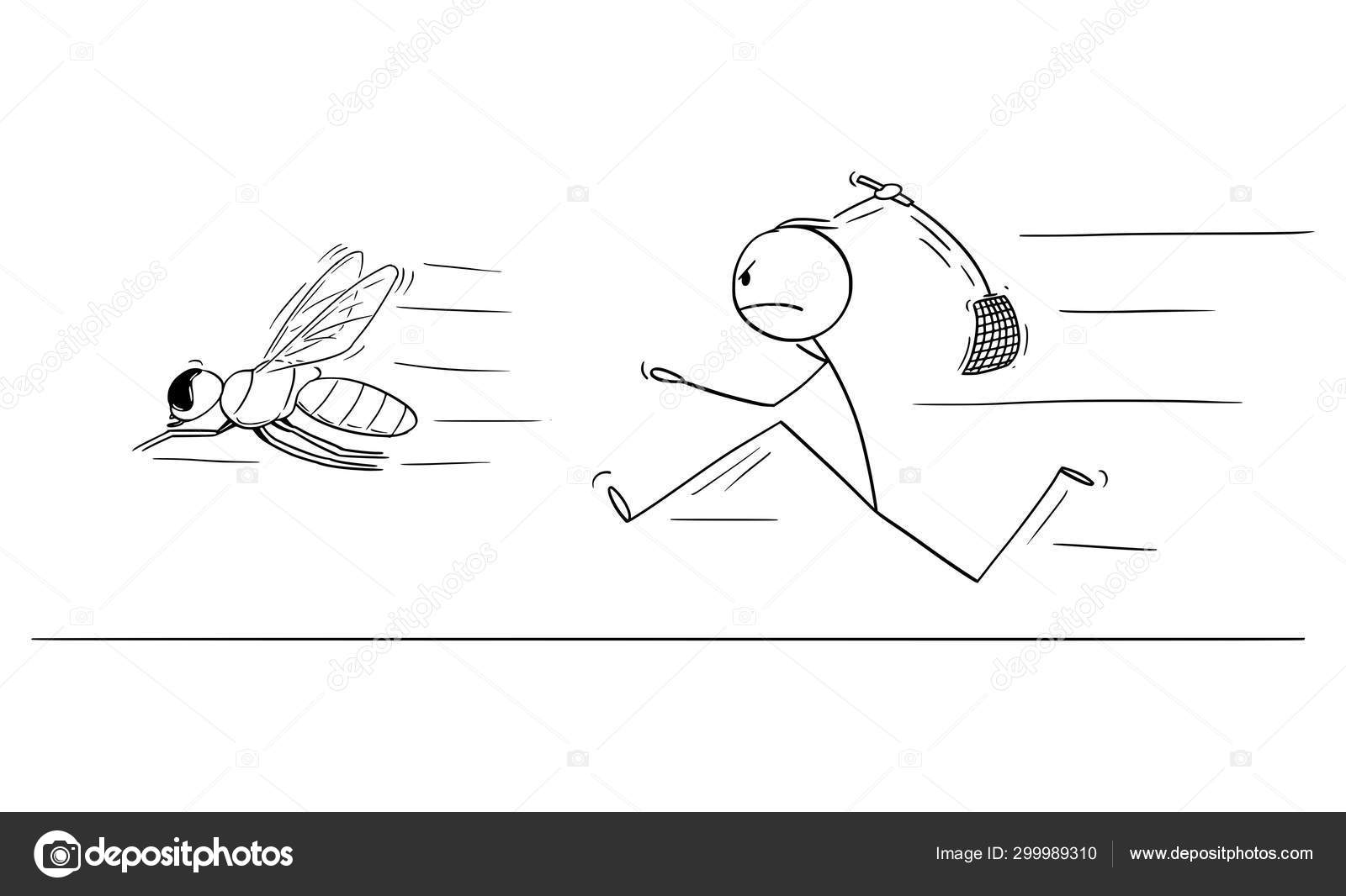 Vector Cartoon of Man or Businessman Chasing Big Fly or Insect with Swatter, Flapper or Fly-flap Stock Vector Image by ©ursus@ #299989310 Vector Cartoon of Man or Businessman Chasing Big Fly or Insect with Swatter, Flapper or Fly-flap Stock Vector Image by ©ursus@ #299989310