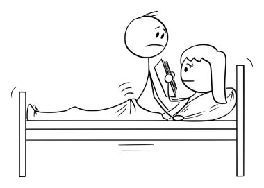 Frijit Kadın Kitap Okurken Erkek ve Kadının Seks veya Cinsel İlişkiye Sahip Olduğu Heteroseksüel Çiftin Vektör Karikatür İllüstrasyonu