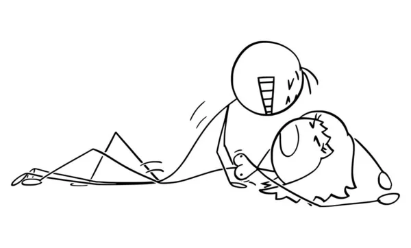 Vettoriale cartone animato Illustrazione di Kama Sutra sesso Pose, Posizione sessuale di uomo e donna — Vettoriale Stock