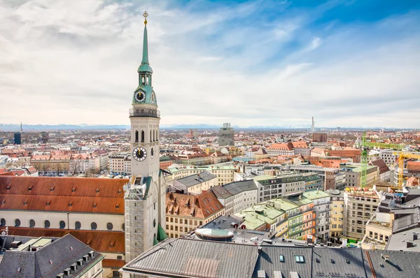 Luchtfoto Uitzicht Stad München Beieren Duitsland — Stockfoto