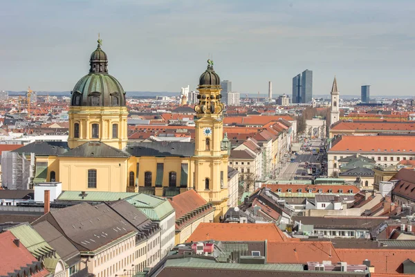 Bavyera Almanya Münih Şehir Üzerinde Havadan Görünümü — Stok fotoğraf