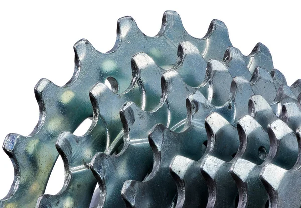 Closeup Isolated Sprocket Wheel Bike — Stock Photo, Image