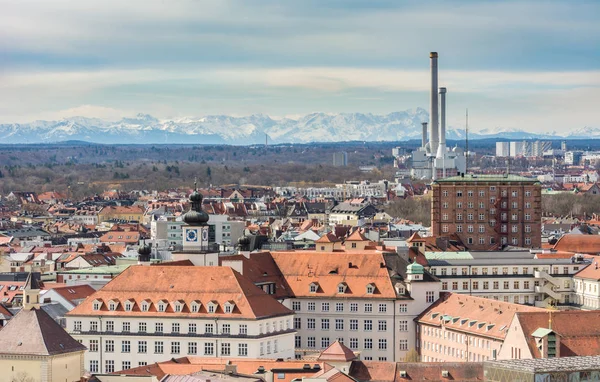 Вид Воздуха Город Мюнхен Бавария Германия — стоковое фото