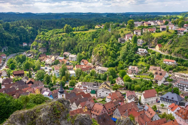 Pottenstein Vesnice Franckém Švýcarsku Německo — Stock fotografie