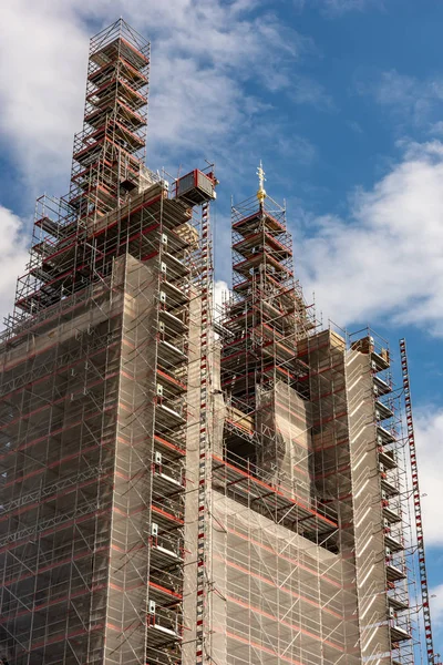 Строительная Площадка Реконструкции Аббатства Михельсберг Бамберге — стоковое фото