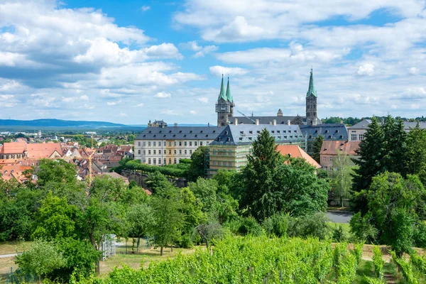 Bamberg Şehir Franconia Almanya Üzerinden Havadan Görünümü — Stok fotoğraf