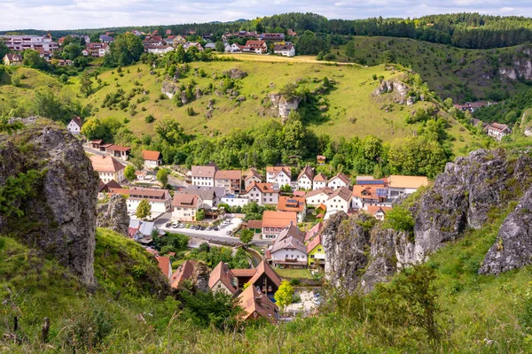 Aldeia Pottenstein Suíça Francónia Alemanha — Fotografia de Stock