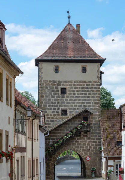 Porta Storica Della Città Sesslach Franconia Germania — Foto Stock