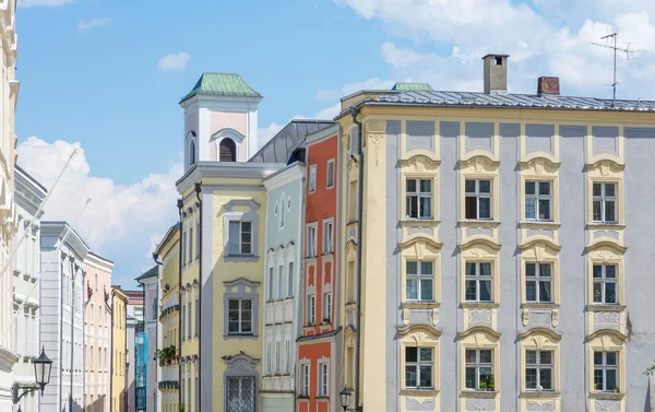 Historic House Facades Passau Bavaria Germany — Stock Photo, Image