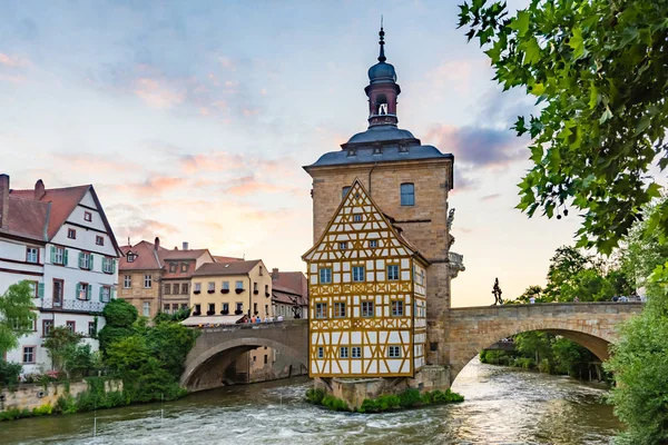 Bamberg Alemania Junio Turistas Histórico Ayuntamiento Bamberg Alemania Junio 2018 — Foto de Stock