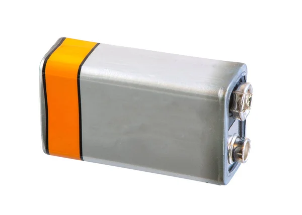 Gros Plan Bloc Batterie Rechargeable Isolé — Photo