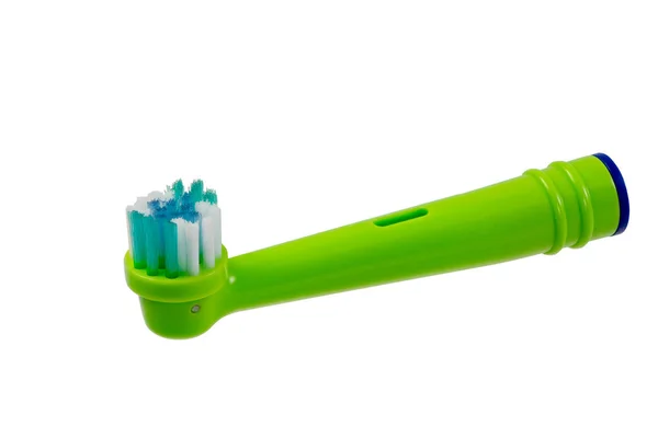 Cabeça Escova Dentes Elétrica Isolada Branco — Fotografia de Stock
