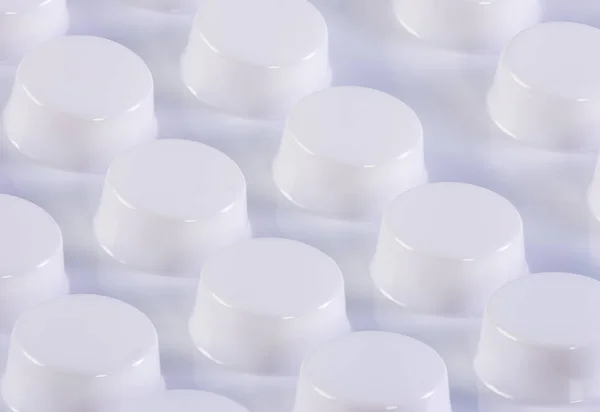 Fechar Embalagem Blister Branca Com Comprimidos — Fotografia de Stock