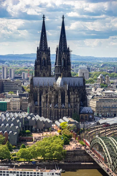 Vue aérienne du paysage urbain de Cologne — Photo